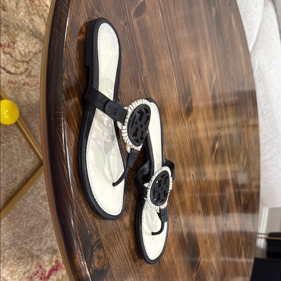 Tory Burch Miller - Black and Cream Sandals *Authentic Pre-Owned - Picture 6 of 6